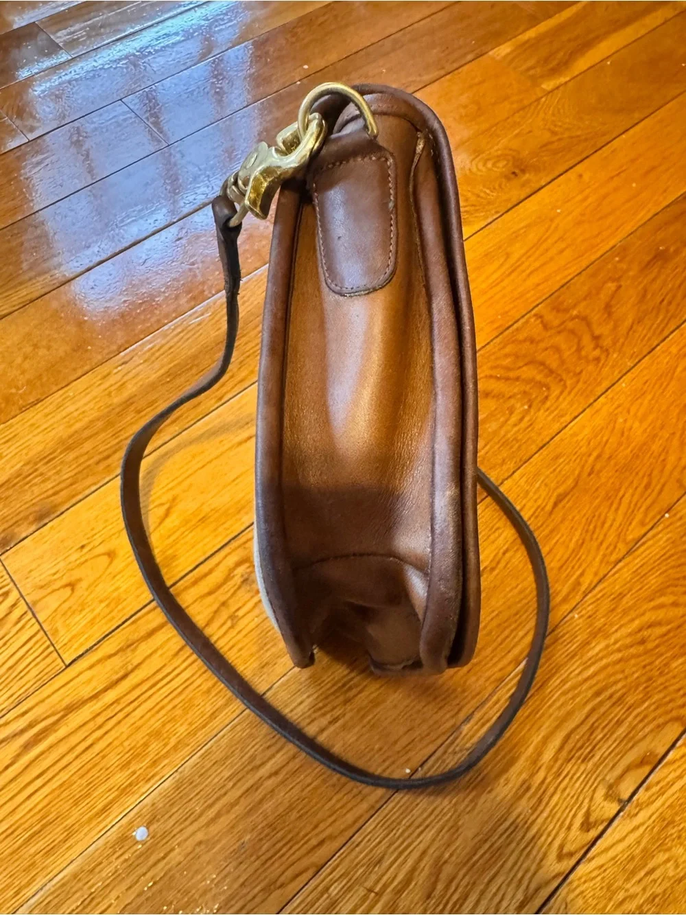 Vintage Coach Cotton Twill NYC made crossbody style 9635 Rare - Picture 4 of 16
